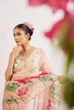 Kumud Blush Organza Silk Saree  women's fashion mart