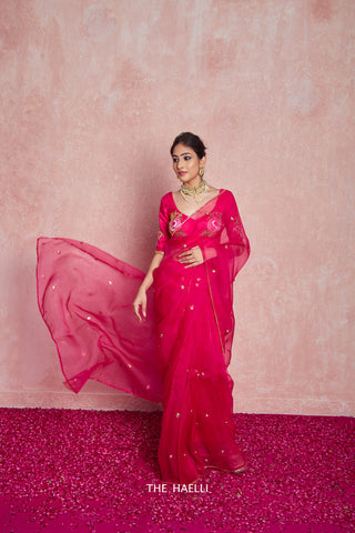 Noor Raani Organza Silk Saree  women's fashion mart