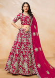 Charming and Gorgeous Pink Embroidered Art Silk Lehenga Choli - women's fashion mart
