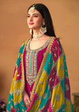 Glowing and Dazzling Chinon Silk Pink Salwar Suit - women's fashion mart