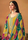 Glowing and Dazzling Chinon Silk Yellow Salwar Suit - women's fashion mart