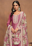 Elegant Art Silk Pink Embroidered Anarkali Gown - women's fashion mart