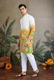 Printed with Hand Mirror Work Kurta for Mens  women's fashion mart