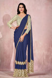 Enchanting Designer Lycra Silk Sequined Ready To Wear Saree - women's fashion mart