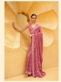 Outstanding Dusty Red Daani Georgette Printed Saree - women's fashion mart