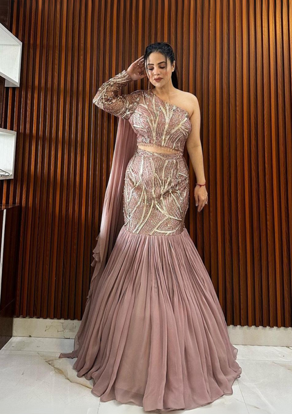 Trending Designer Fish Cut Sequence Work Lehenga Choli  women's fashion mart