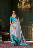 Phenomenal Turquoise Soft Dola Silk Printed Saree - women's fashion mart