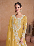 Luxurious Pure Chinon Embroidered Festive Wear Palazzo Suit - women's fashion mart