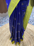 Elegant Purple Silk Saree with Gold Zari Accents  women's fashion mart