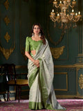 Passionate Pista Green Soft Dola Silk Printed Saree - women's fashion mart