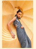 Graceful Grey Daani Georgette Printed Saree - women's fashion mart