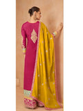 Elegant Designer Pure Chinon Embroidered Palazzo Suit - women's fashion mart