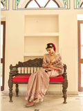 Enchanting and Vivid Cream Silk Printed Traditional Saree - women's fashion mart