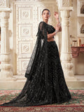 Black Zarkan  Net Lehenga Set For Bridal Wear - women's fashion mart