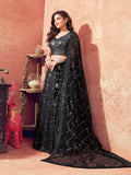 Classic Black Net Lehenga For Bridal - women's fashion mart