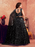 Classic Black Net Lehenga For Bridal - women's fashion mart