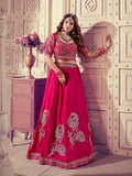 Designer Pink Embroidered Bridal Lehenga choli Set - women's fashion mart