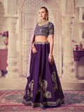 Designer Wine Embroidered Bridal Lehenga choli Set - women's fashion mart