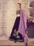 Designer Wine Embroidered Bridal Lehenga choli Set - women's fashion mart