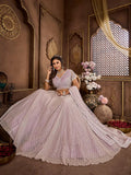 Luxurious Lavender Embroidered Bridal Lehenga Choli - women's fashion mart