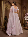 Luxurious Lavender Embroidered Bridal Lehenga Choli - women's fashion mart