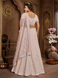 Stunning and Premium Net Baby Pink Bridal Lehenga Choli - women's fashion mart