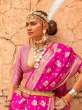 Glowing Pink Georgette Saree with Weaving Butta Border - women's fashion mart