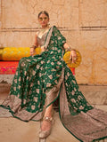 Graceful Green Georgette Saree with Weaving Butta Border - women's fashion mart