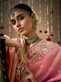 Pristine Light Pink Designer Silk Embroidered Saree - women's fashion mart