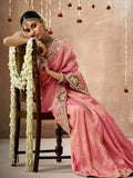 Pristine Light Pink Designer Silk Embroidered Saree - women's fashion mart