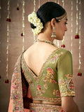 Precious Peach Designer Silk Embroidered Saree - women's fashion mart