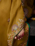 Elegant Mustard Yellow Embroidered Fancy Saree - women's fashion mart