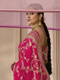 Rani Pink Designer Silk Saree with Floral Weaving Work - women's fashion mart