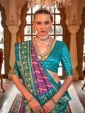 Majestic Magenta Silk Designer Patola Saree - women's fashion mart