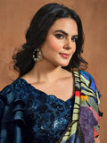 Mesmeric Multi Digital Printed Satin Silk Ready To Wear Saree - women's fashion mart