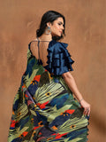 Mesmeric Multi Digital Printed Satin Silk Ready To Wear Saree - women's fashion mart
