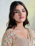 Bewitching Beige Ready To Wear To Tone Satin Silk Saree - women's fashion mart