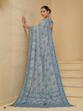 Luxurious Grey Banarasi Silk Embroidered Saree - women's fashion mart