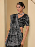 Fabulous Black Banarasi Silk Embroidered Saree - women's fashion mart