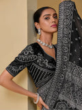 Fabulous Black Banarasi Silk Embroidered Saree - women's fashion mart