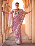Magnificent Mauve Viscose Silk Printed Saree - women's fashion mart