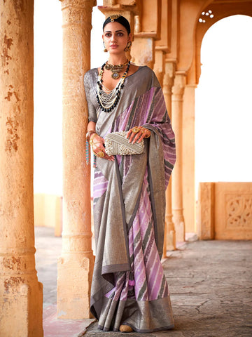 Exquisite Multi Colored Viscose Silk Printed Saree - women's fashion mart