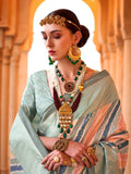 Peerless Pista Green Viscose Silk Printed Saree - women's fashion mart