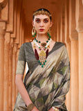 Superb Mehndi Green Viscose Silk Printed Saree - women's fashion mart