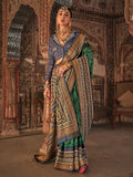 Gorgeous Green Designer Rajwadi Printed  Silk Saree - women's fashion mart
