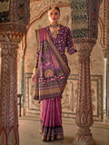 Dazzling Deep Pink Designer Rajwadi Printed  Silk Saree - women's fashion mart