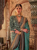 Elegant Aqua Green Designer Rajwadi Printed  Silk Saree - women's fashion mart