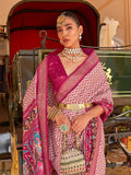 Pleasing Pink Silk Saree with Designer Hathi Pallu - women's fashion mart