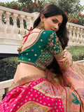 Elegant Multi-Color Embroidered  Silk  Lehenga Choli Set - women's fashion mart