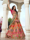 Stunning Multi-Color Silk  Embroidered Lehenga Choli Set - women's fashion mart